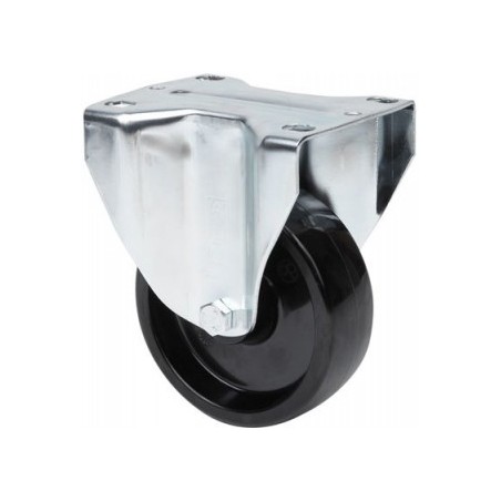 Fixed resine castors, especially indicated to stand high temperatures up to 300º and high-loads up to 125 Kg