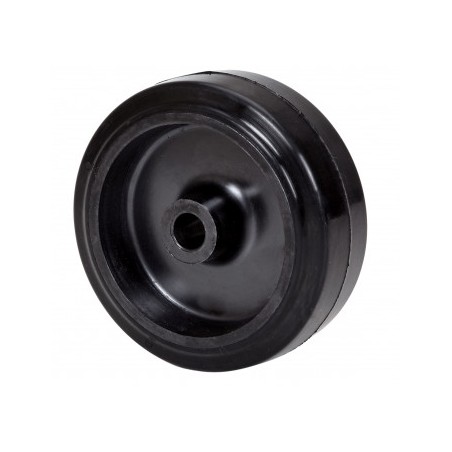 Heat-resistant castors with black rubber tyre up to 250ºC in 30 minutes intervals.