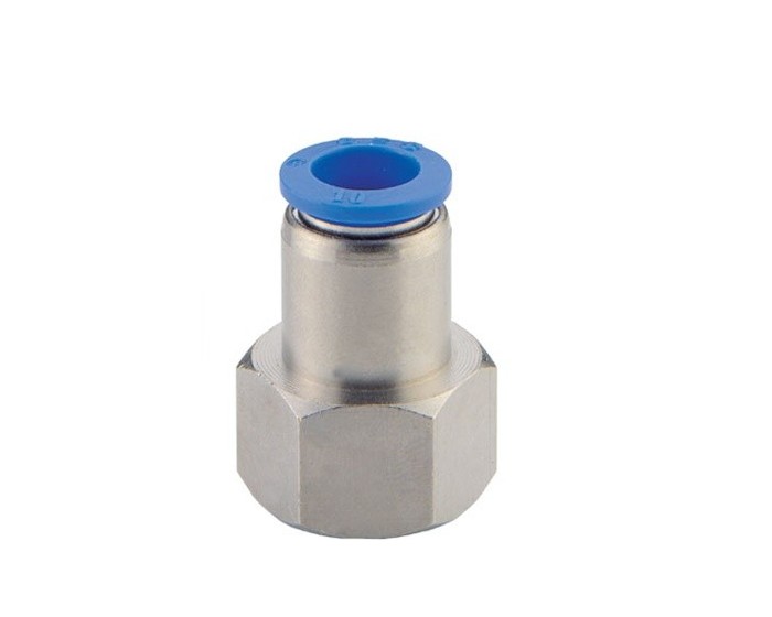 Straight one touch push in fittings with female thread