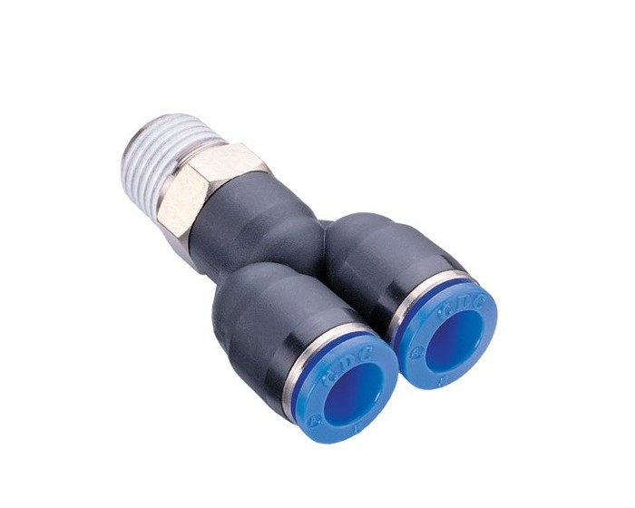 Y shape one touch push in fittings with thread (R)