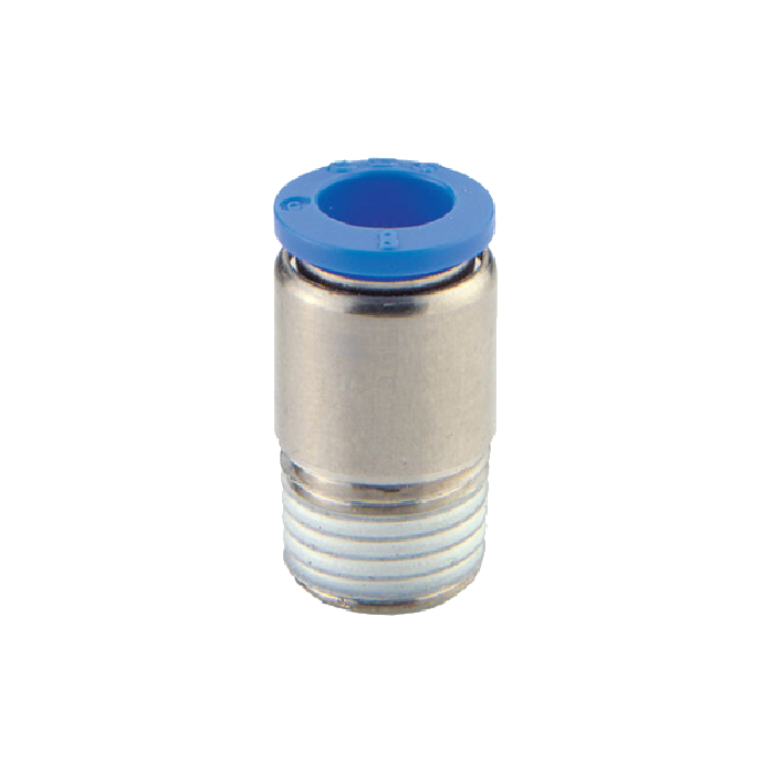 Straight round one touch push in fittings with thread (R)