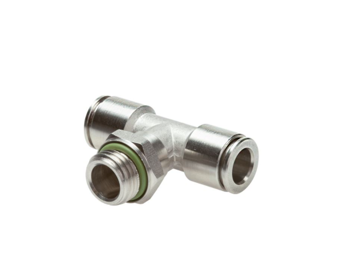 T push-in fittings, cylindrical thread