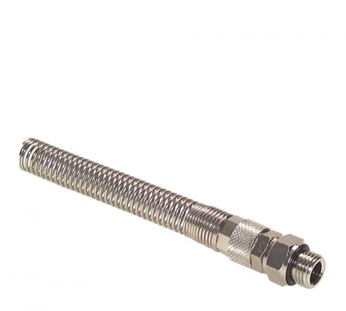 Orientings straight male adaptor + Nut with Spring