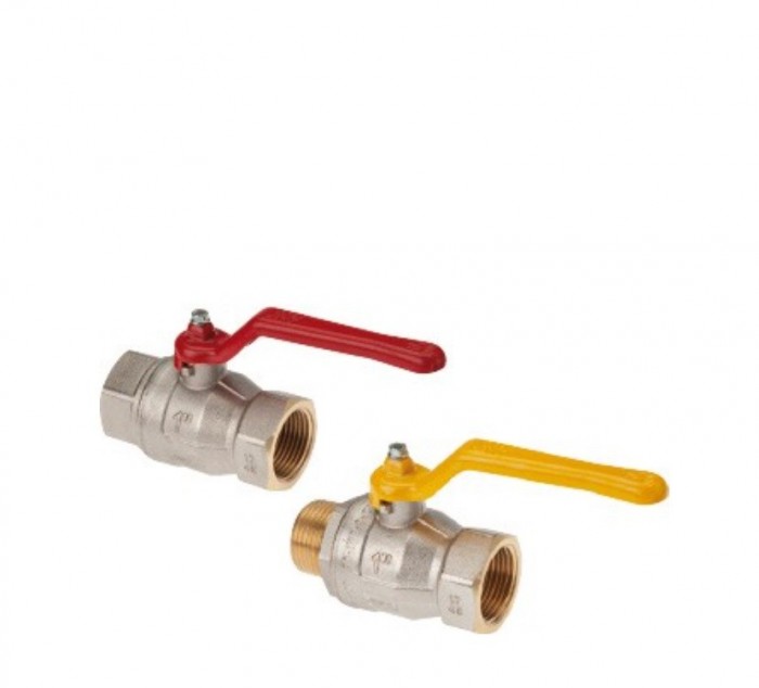 Brass throughway ball valves