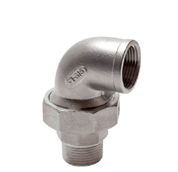 Stainless steel elbow screw connections