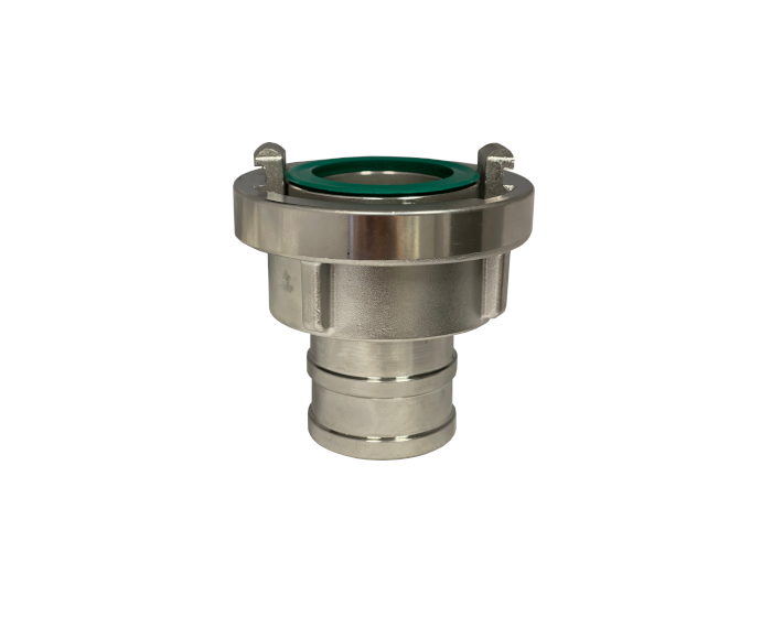 Storz coupling with serrated hose shank